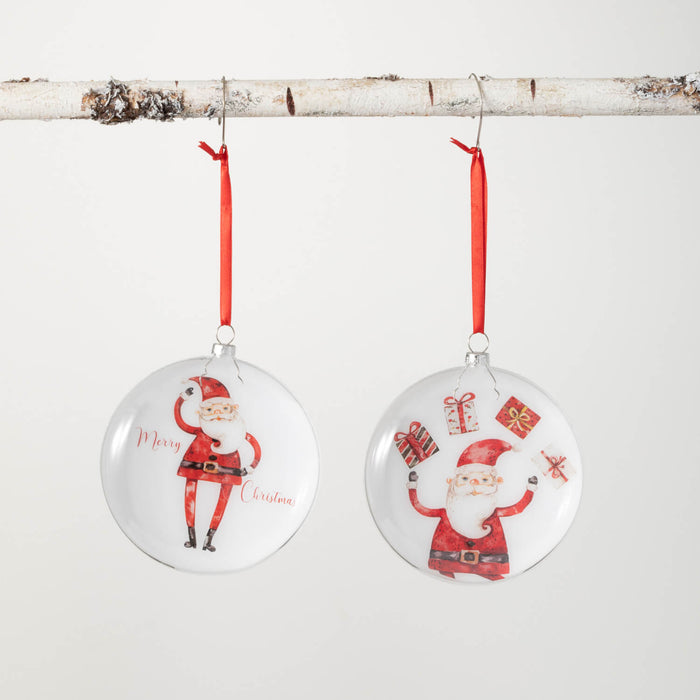 Santa Disc Ornament - 2 Styles