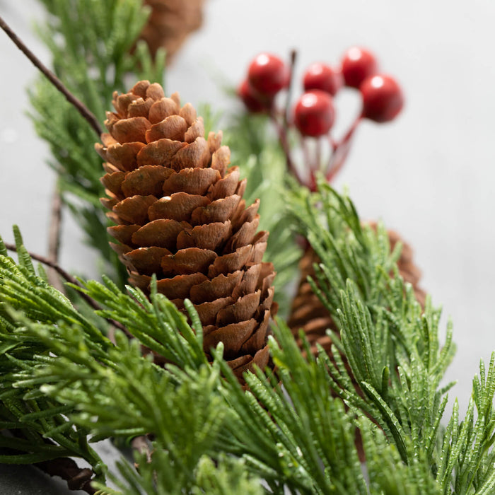 Pine with Cones and Berries